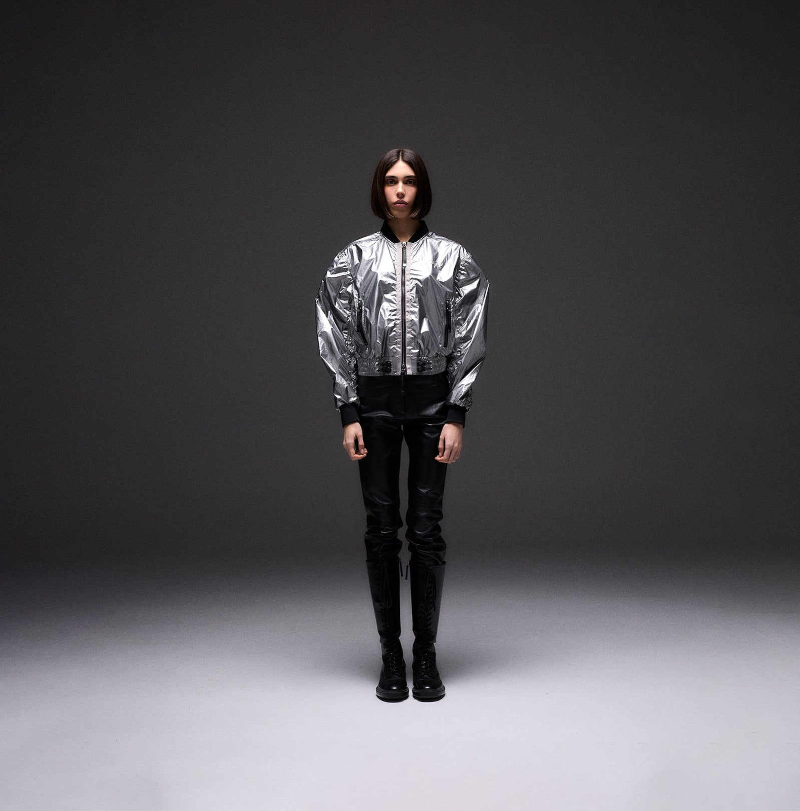 GUNMETAL BOMBER JACKET
