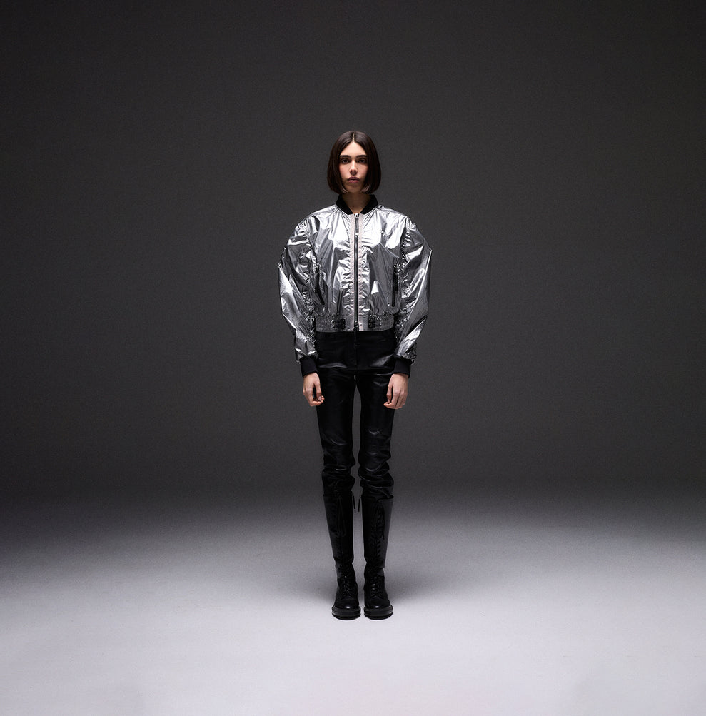 GUNMETAL BOMBER JACKET