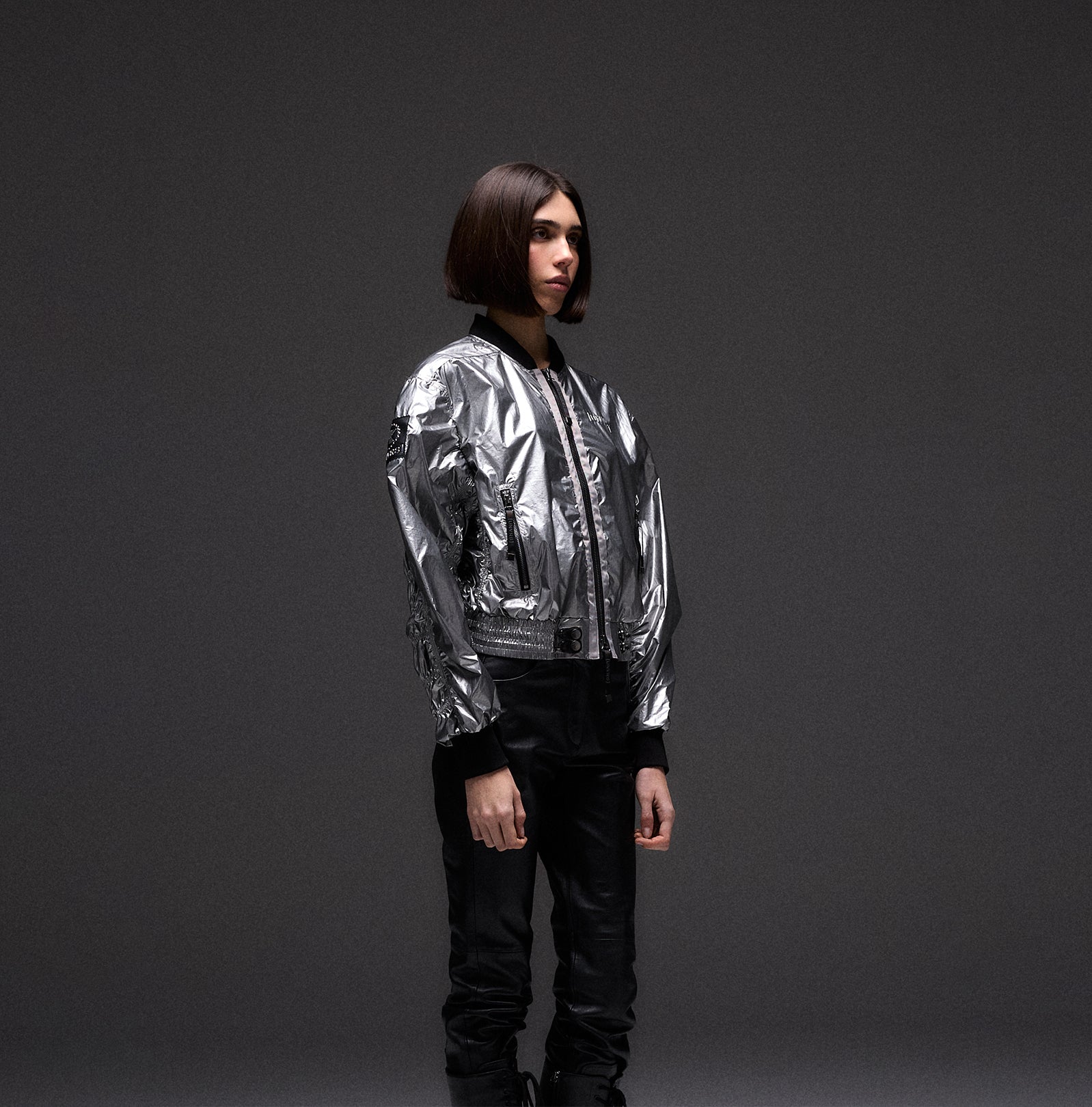 GUNMETAL BOMBER JACKET
