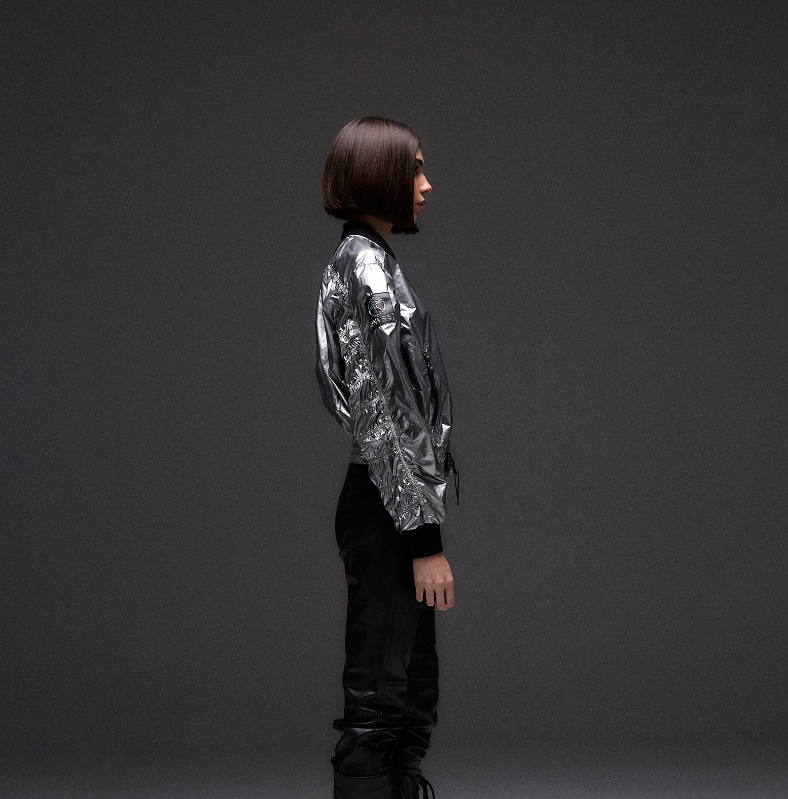 GUNMETAL BOMBER JACKET