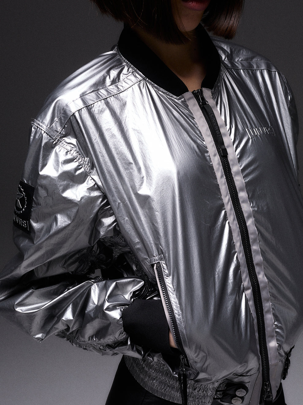 GUNMETAL BOMBER JACKET