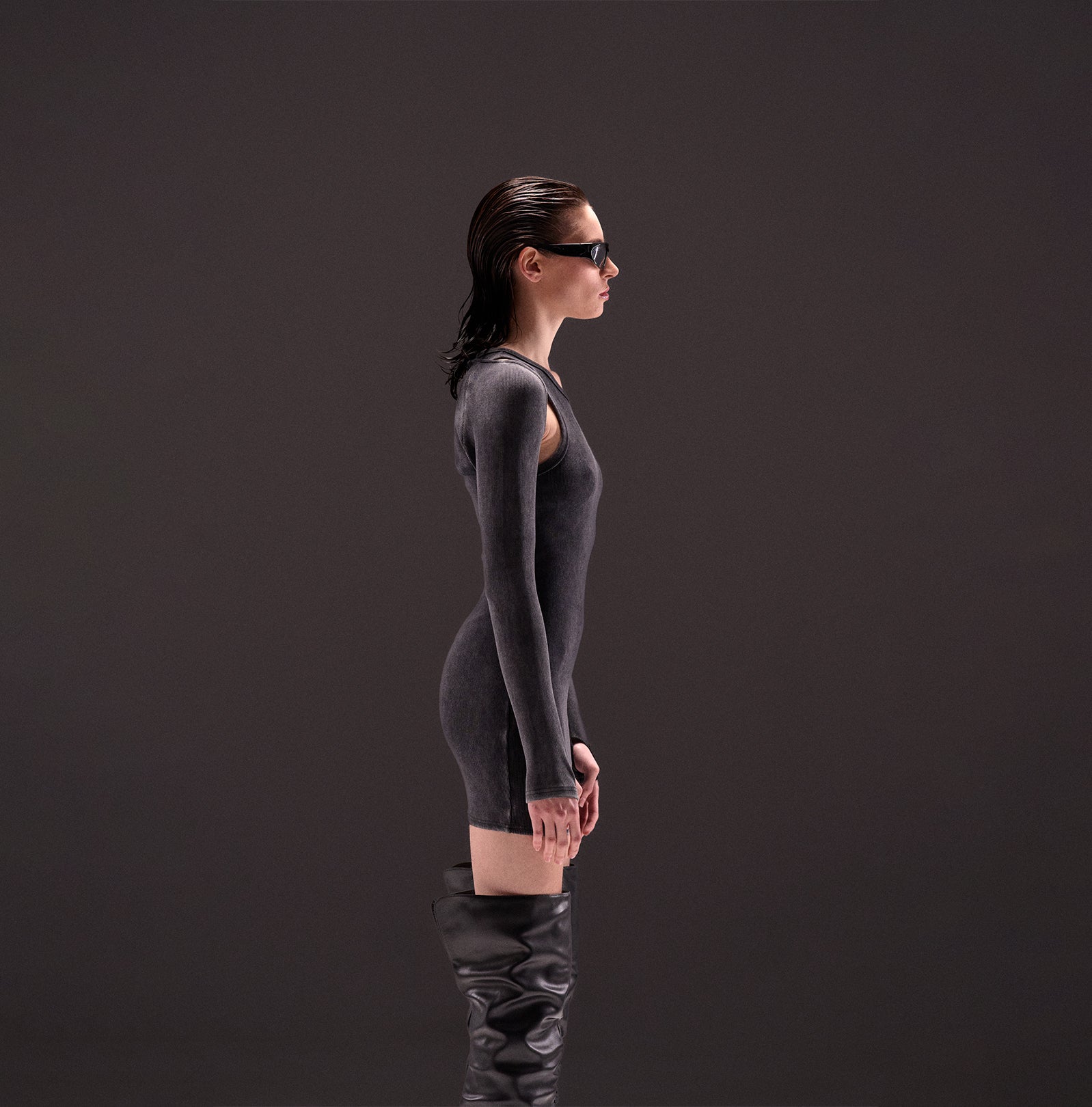 RIB LOGO DRESS